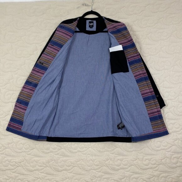 Twik Band Jacket 100% Cotton Multi-color Button Up Size XS - Picture 2 of 11